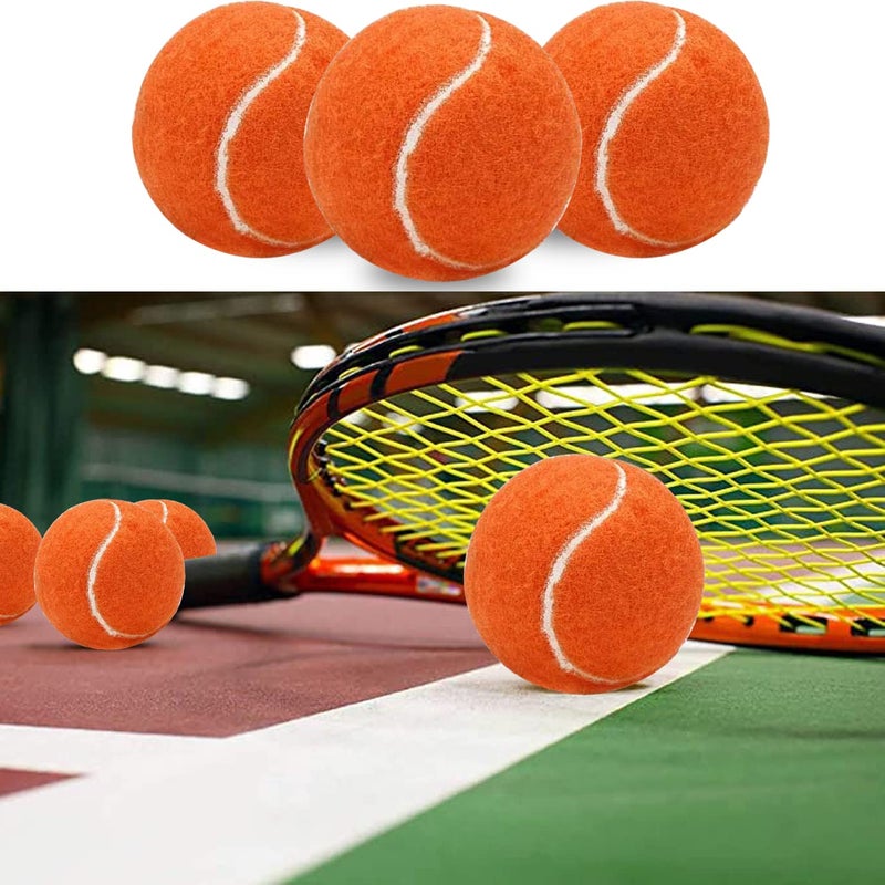 URBEST Tennis Balls, 12 Packs Training Tennis Balls Practice Balls for Novice Player, Pet Dog Playing Balls with Mesh Carry Bag (Orange) - Image 5